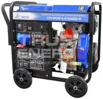 Сварочный генератор ТСС DGW 6.0/200ED-R Открытая на раме TSS 188F trustenergo.ru